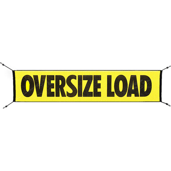 EZ Hook Oversize Load Banner, Stitched Vinyl Lettering, 15x72