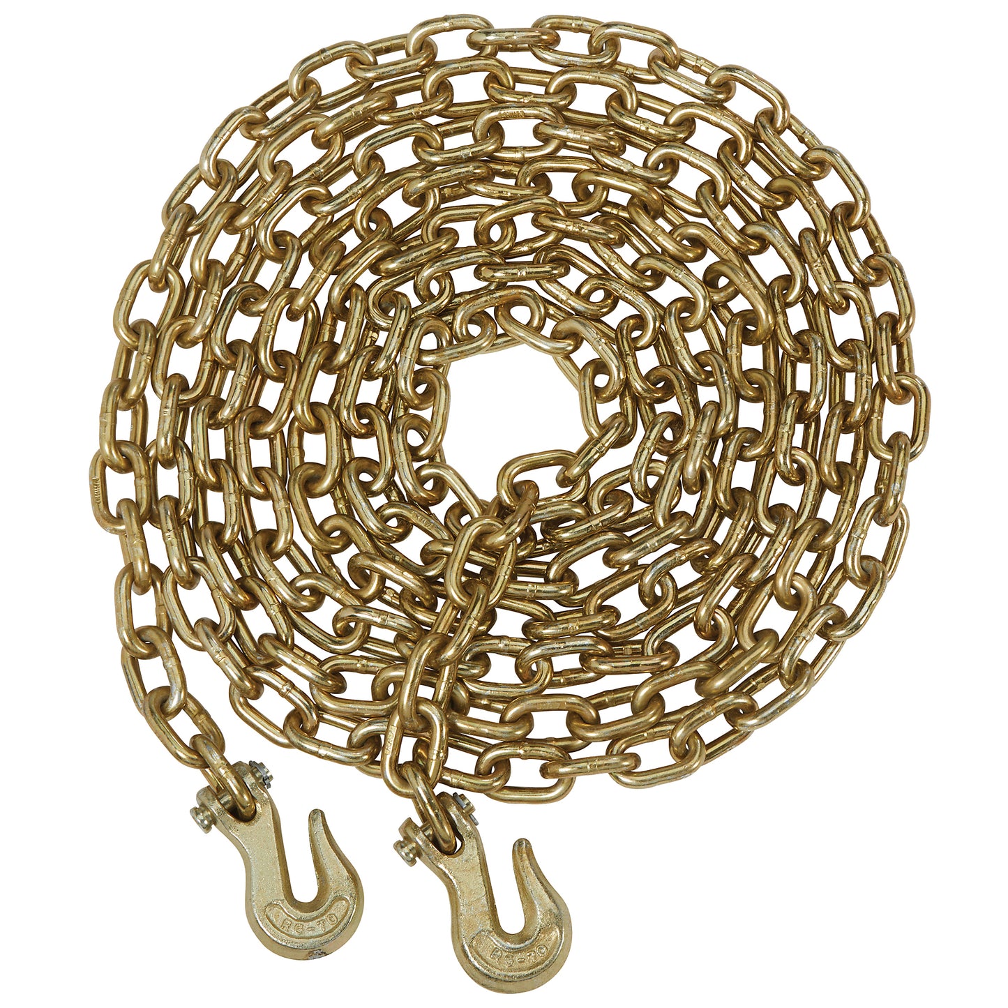 3/8" Grade 70 Chain / 20ft Section with Grab Hooks