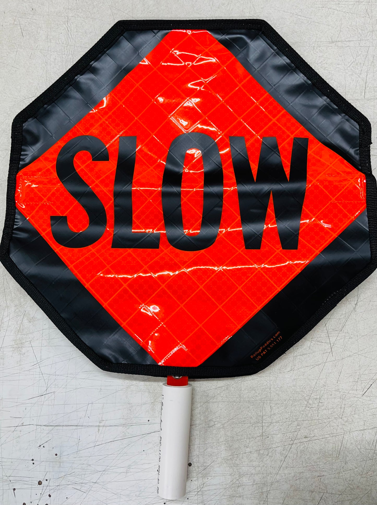 Stop-Slow Sign, 18" Reflective Rollup