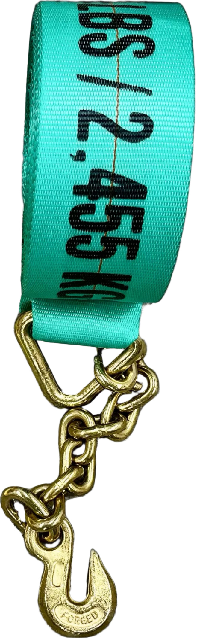 4" Ratchet OR Ratcheting Strap with Chain End, Grab Hook Heavy Duty | 4"x60'