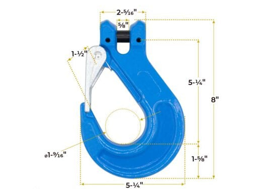 1/2" Slip Hook Grade 100 with Latch