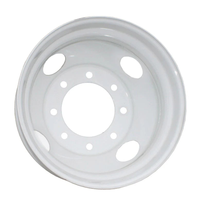 Steel White Hub Pilot Wheel 8 hole, 17.5