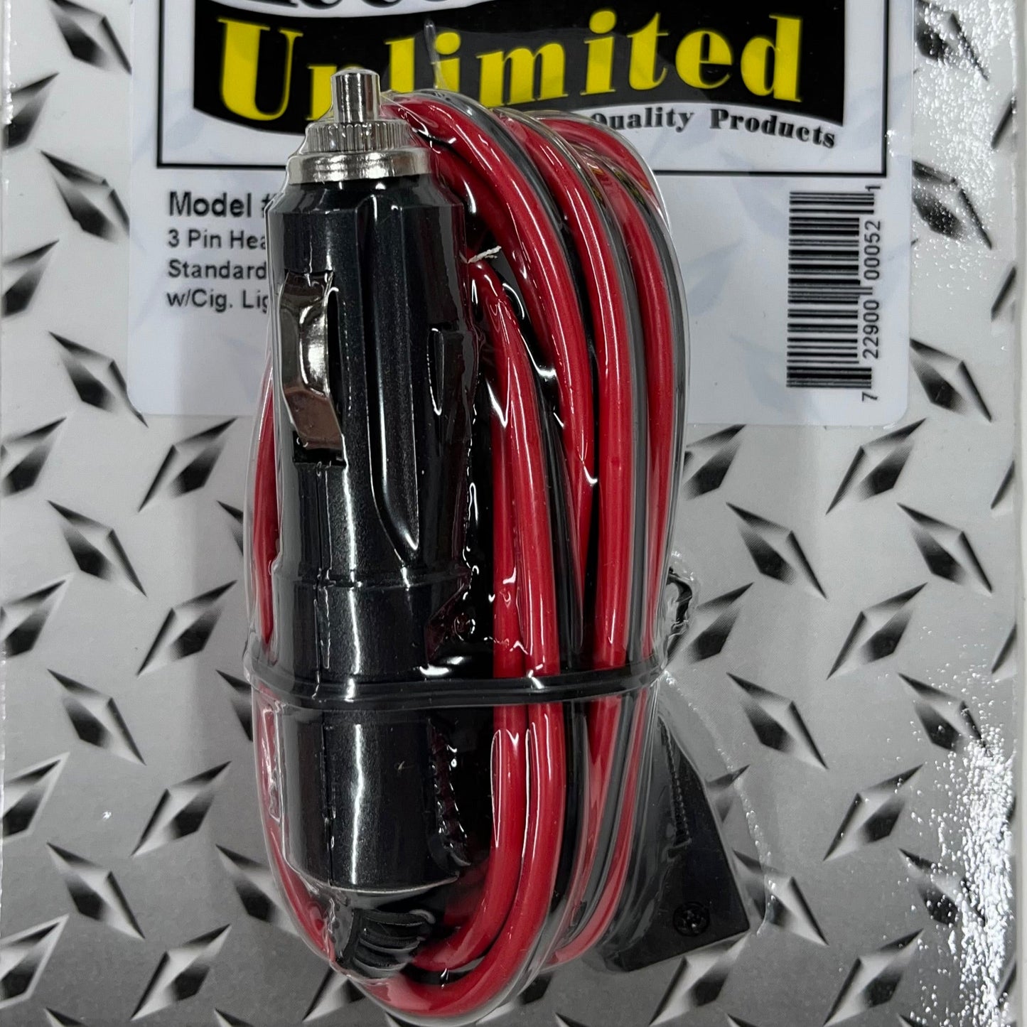 3 Pin 16 Guage Heavy Duty Power Cord with Cigarette Lighter Plug