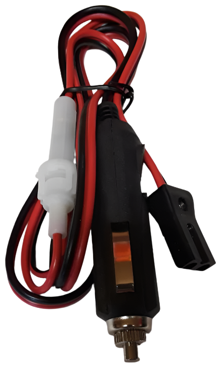 Three-pin CB Cord w- Cigarette plug, In-line fuse