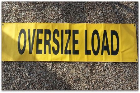 Vinyl Grommet Route Survey/ Oversize Load Banner 12x60