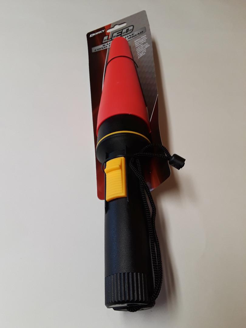car rechargable flashlight Flashlight with Warning Cone – AMC Pilot Car Supply