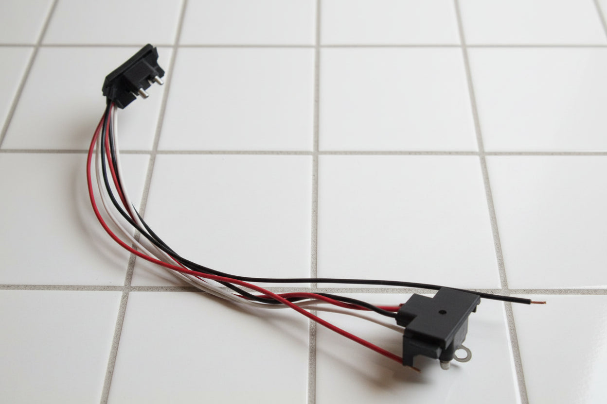 Three-pin Light Plug, 90°, Dual Male Connectors