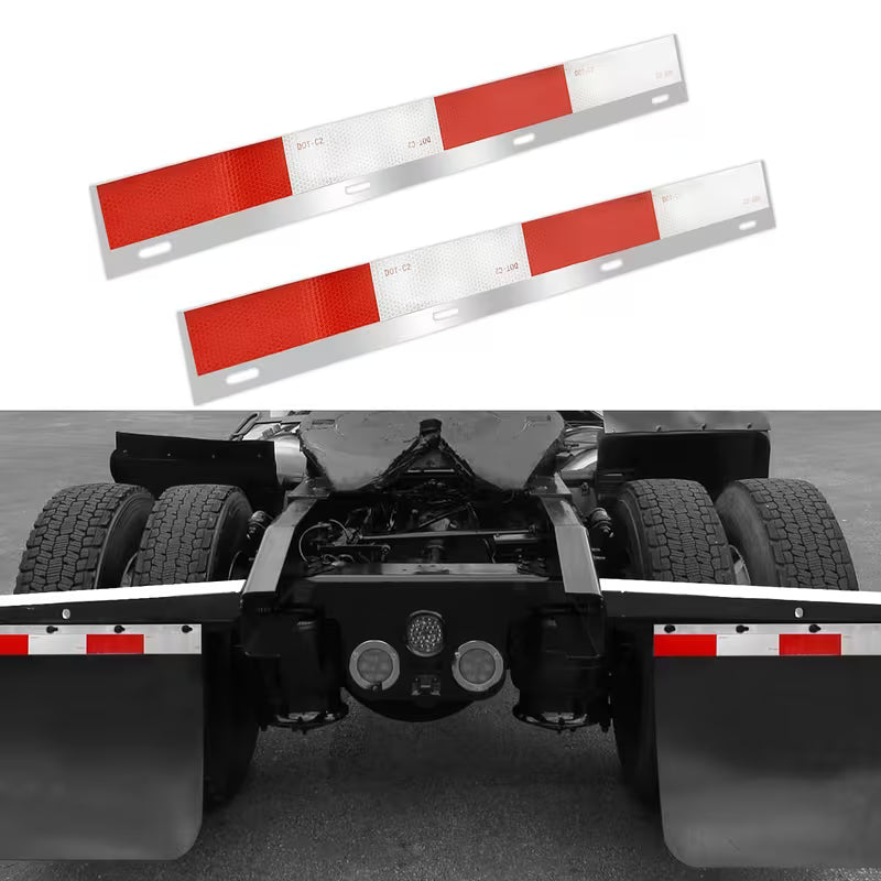 2 pc. Aluminum Mud Flap Reflector Tops