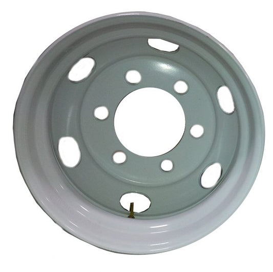 17.5 Stud Pilot Steel White Wheel 6 Hole