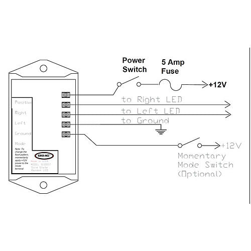 LED Flasher, Strobe-Style w- Terminals 11.1005TSF