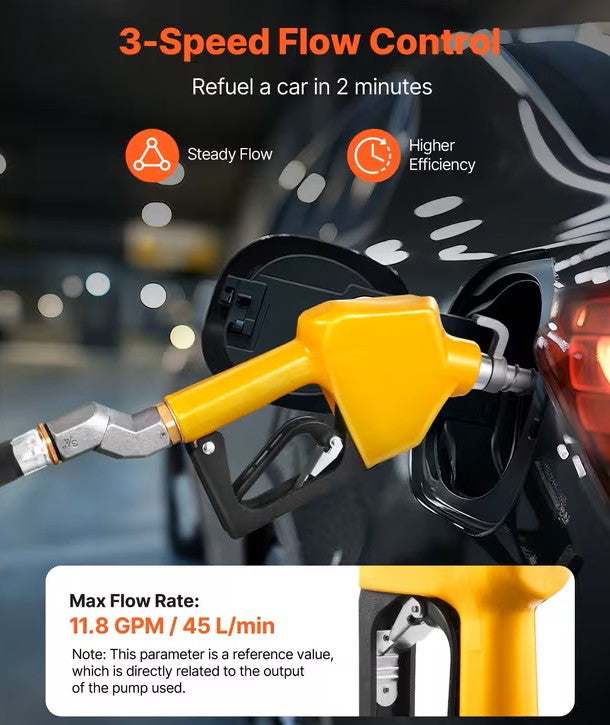 3/4 in/1 in NPT Automatic Fuel Nozzle 0.78 in/1-3/16 in Spout Auto Shut Off Diesel Nozzle