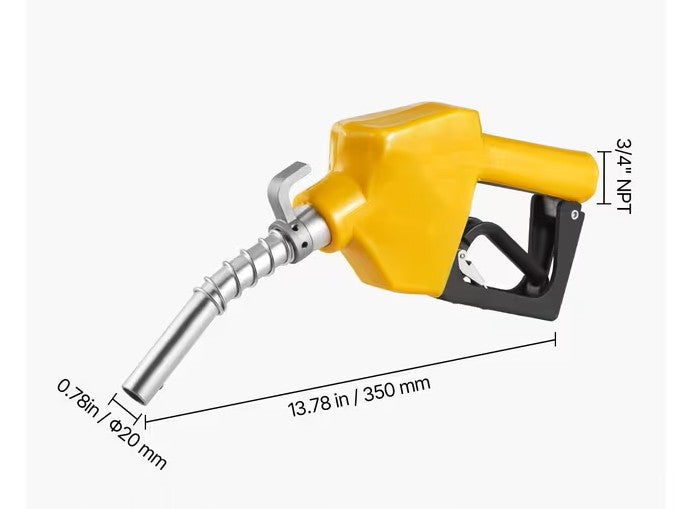 3/4 in/1 in NPT Automatic Fuel Nozzle 0.78 in/1-3/16 in Spout Auto Shut Off Diesel Nozzle