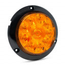 10 LED Surface-Mount Strobe Light, Amber Lens, Amber LEDs, 4" Round