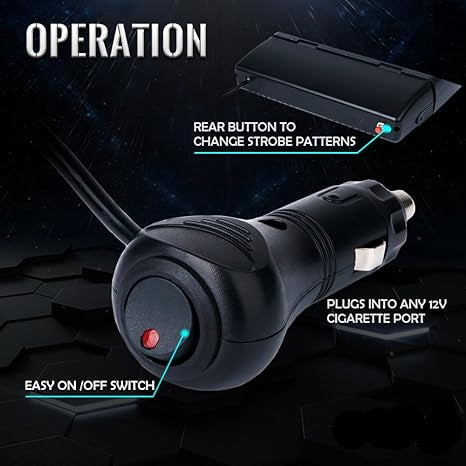 Dash Mount Mini Strobe Light  Amber-Amber, or Blue-Blue