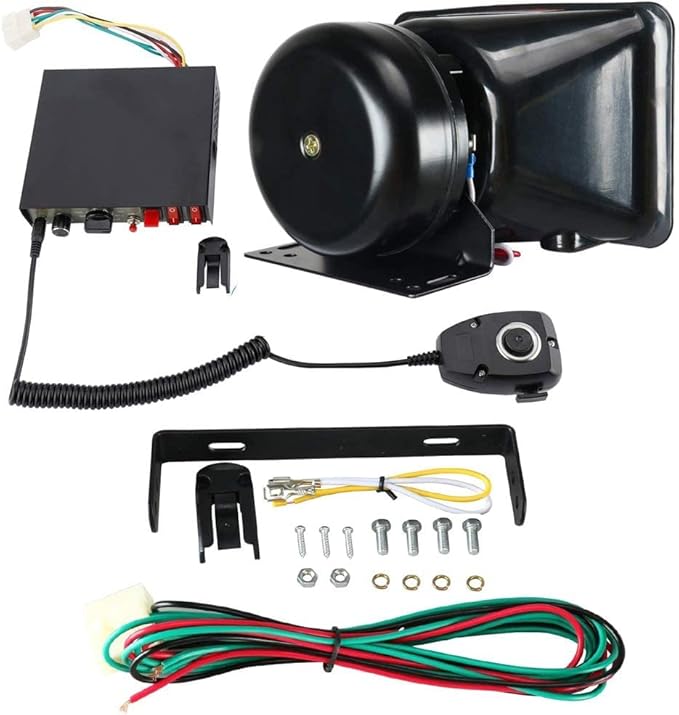 200 Watt 12V Amplifier Siren & Speaker