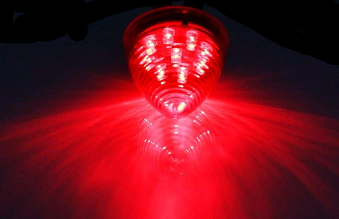 2" Round Beehive/Cone Clearance Marker 9 LED RED or AMBER