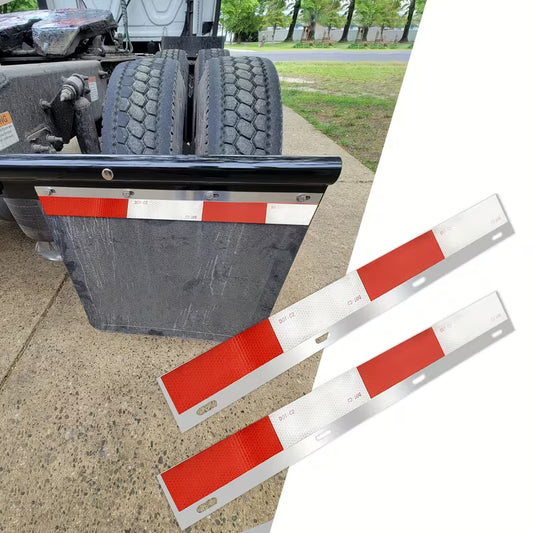 2 pc. Aluminum Mud Flap Reflector Tops