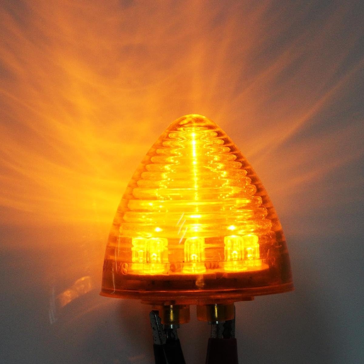 2" Round Beehive/Cone Clearance Marker 9 LED RED or AMBER