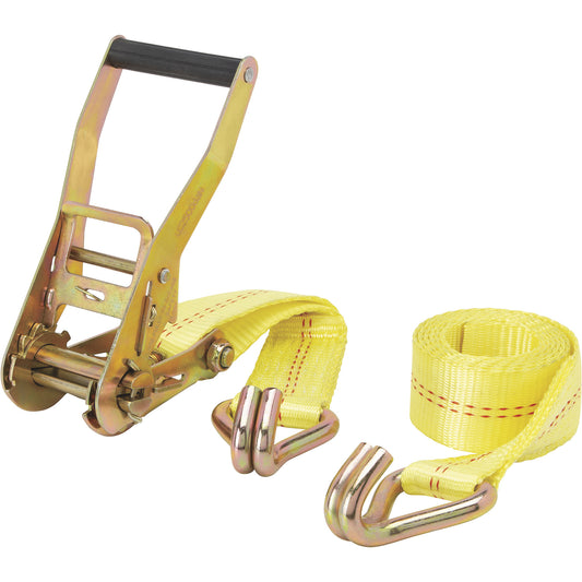 Ratchet Strap with Flat Hooks or J Hooks 2.5" x 27 ft