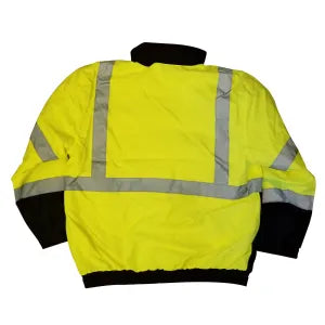 Water Resistant Class 3 Bomber Style Jacket LIME/YELLOW