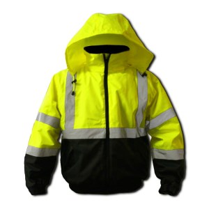 Water Resistant Class 3 Bomber Style Jacket LIME/YELLOW