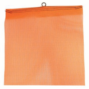 18" Jersey Mesh Flag W/Wire Loop-Orange