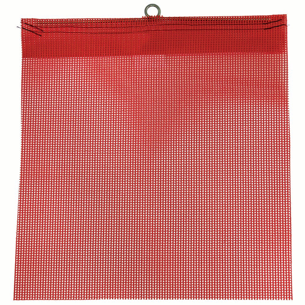 18" Jersey Mesh Flag W/Wire Loop-RED