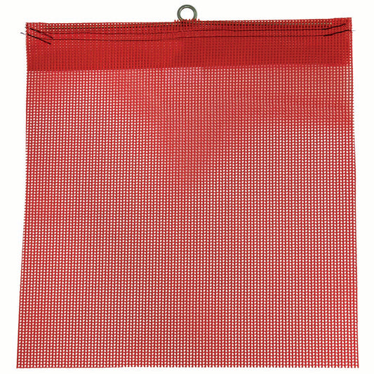 18" Jersey Mesh Flag W/Wire Loop-RED
