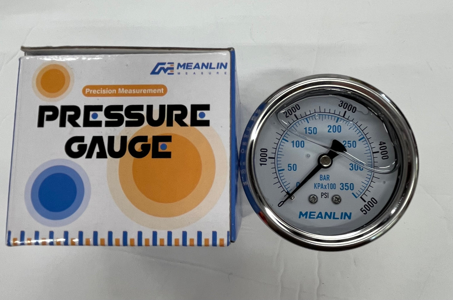 Pressure Gauge 0-5000 PSI Liquid Filled