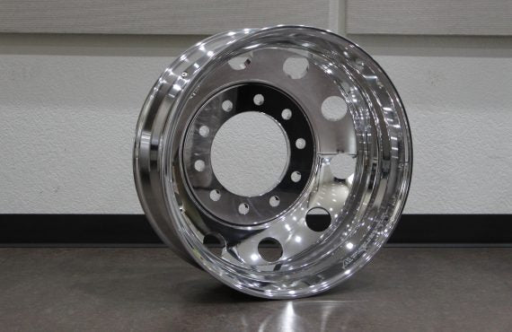 Polished Aluminum Hub-Pilot Wheel, 24.5X 8.25