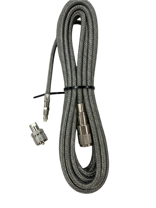 Coax 18' Plug to Plug Heavy Duty w/ removable PL259 connector