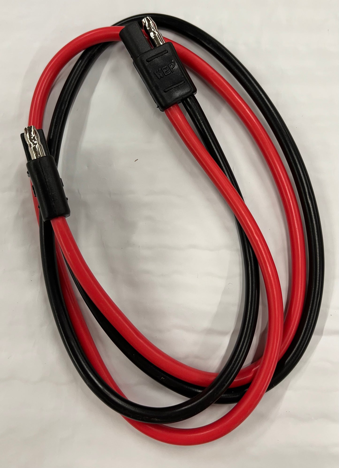 2 foot 2-pin 10 GA red/black power wire