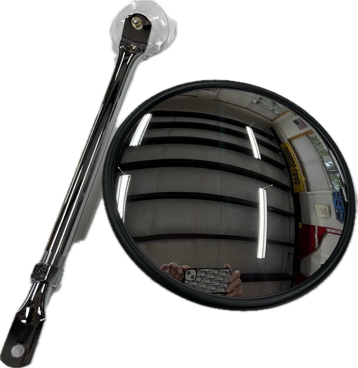 Pilot Car High Pole Mirror with Telescoping Arm – AMC Pilot Car Supply
