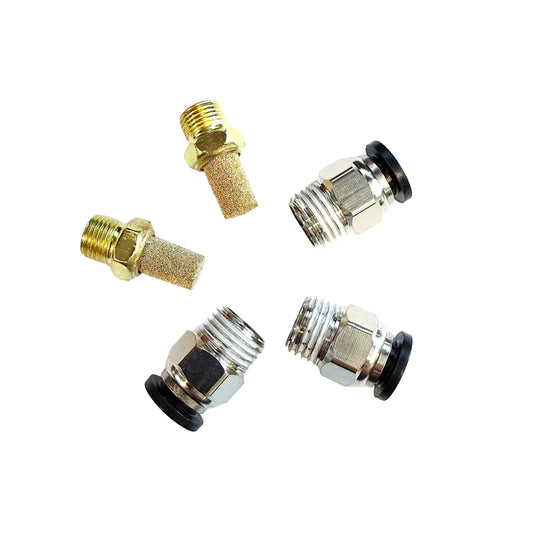 Pneumatic Brass and Steel Fittings set of 5