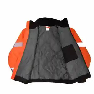 Class 3 Weatherproof Bomber Jacket Quilted Hi Vis