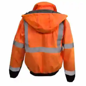 Class 3 Weatherproof Bomber Jacket Quilted Hi Vis