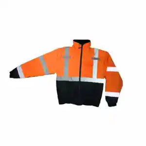 Class 3 Weatherproof Bomber Jacket Quilted Hi Vis