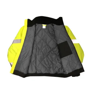 Class 3 Weatherproof Bomber Jacket Quilted Hi Vis