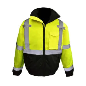 Class 3 Weatherproof Bomber Jacket Quilted Hi Vis