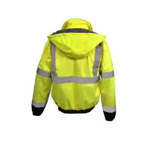 Class 3 Weatherproof Bomber Jacket Quilted Hi Vis