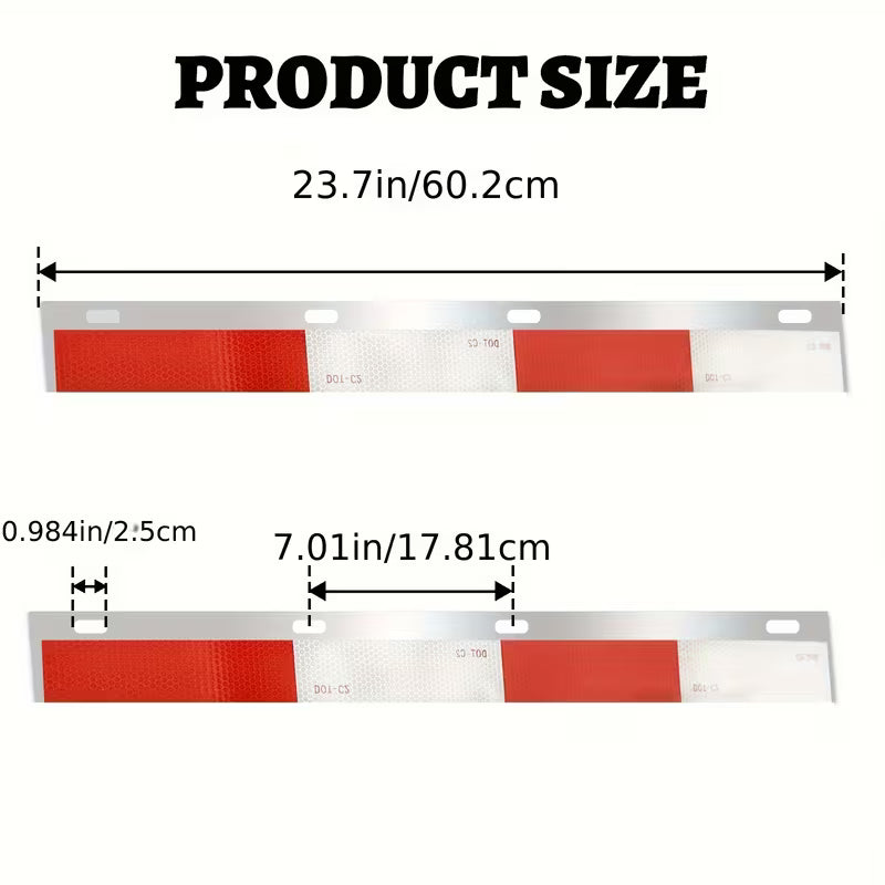 2 pc. Aluminum Mud Flap Reflector Tops