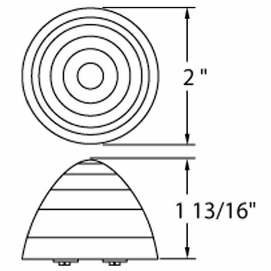 2" Round Beehive/Cone Clearance Marker 9 LED RED or AMBER
