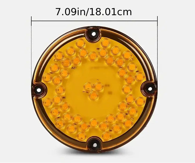 7" Amber Round 47- LED Light
