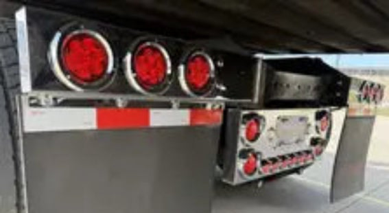 Stainless Steel Mud Flap Hanger with Light Cut out Set 2-1/2"