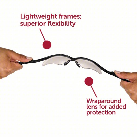 Safety Clear Lens Glasses with Cord