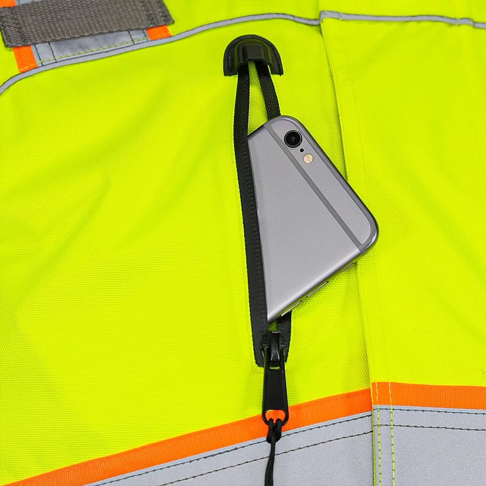 Hi Vis Insulated/ Waterproof Jacket with Detachable Hood