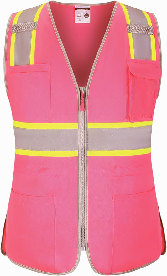 Hi Vis ANSI/ISEA Women's Pink Safety Vest Class 2 Type R