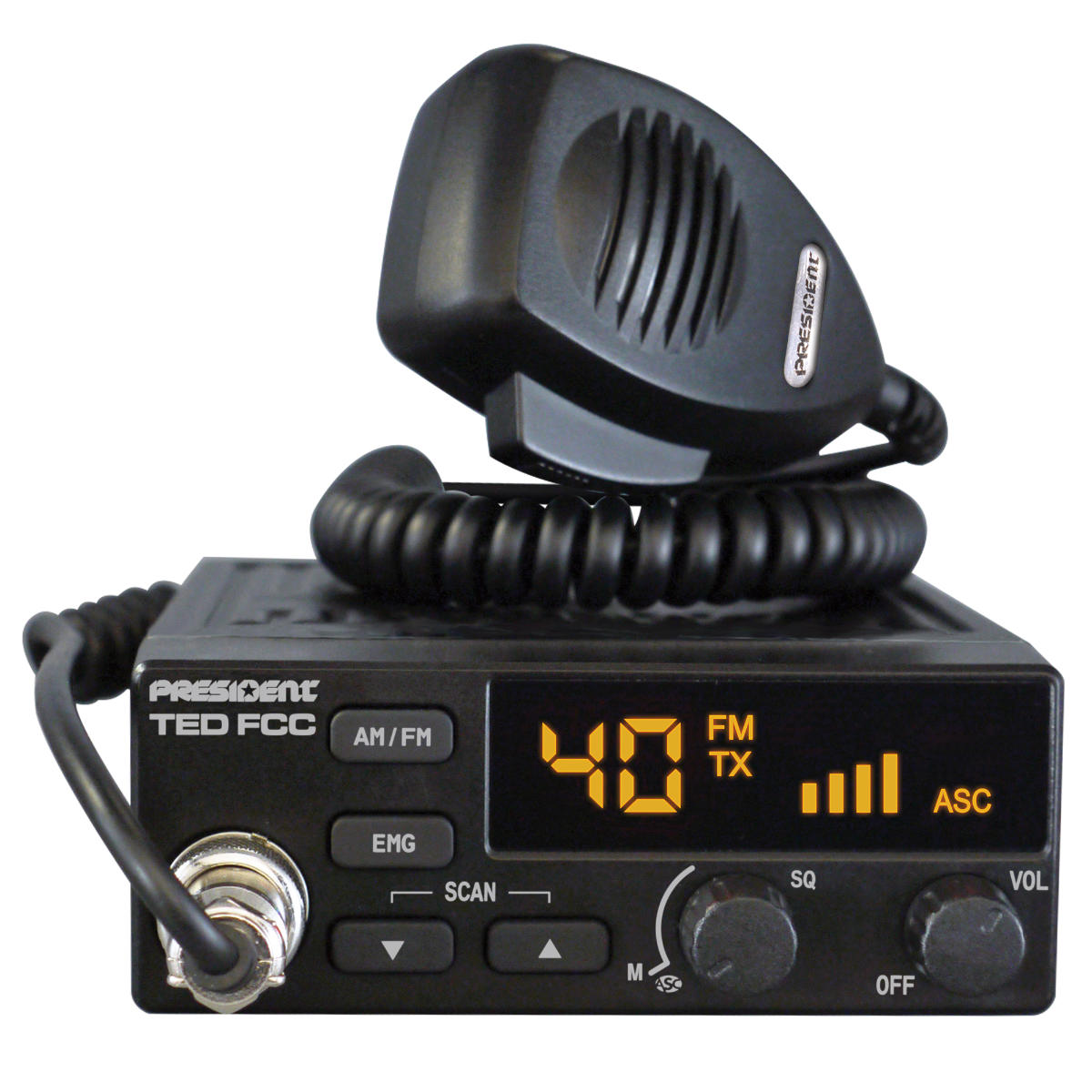 Small Cb Raido President Ted FCC Compact CB Radio – AMC Pilot Car Supply