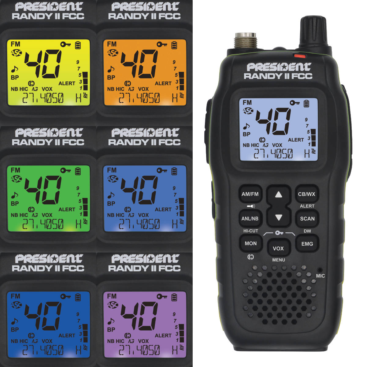 President Randy II AM/FM Handheld CB Radio – AMC Pilot Car Supply