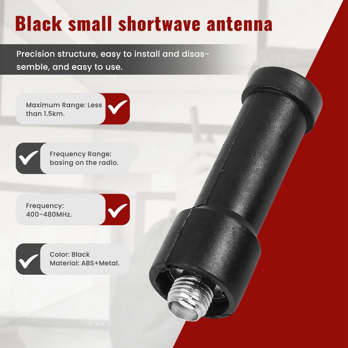 Short Antenna SMA-F UHF400-480MHz For Walkie Talkie For UV5R